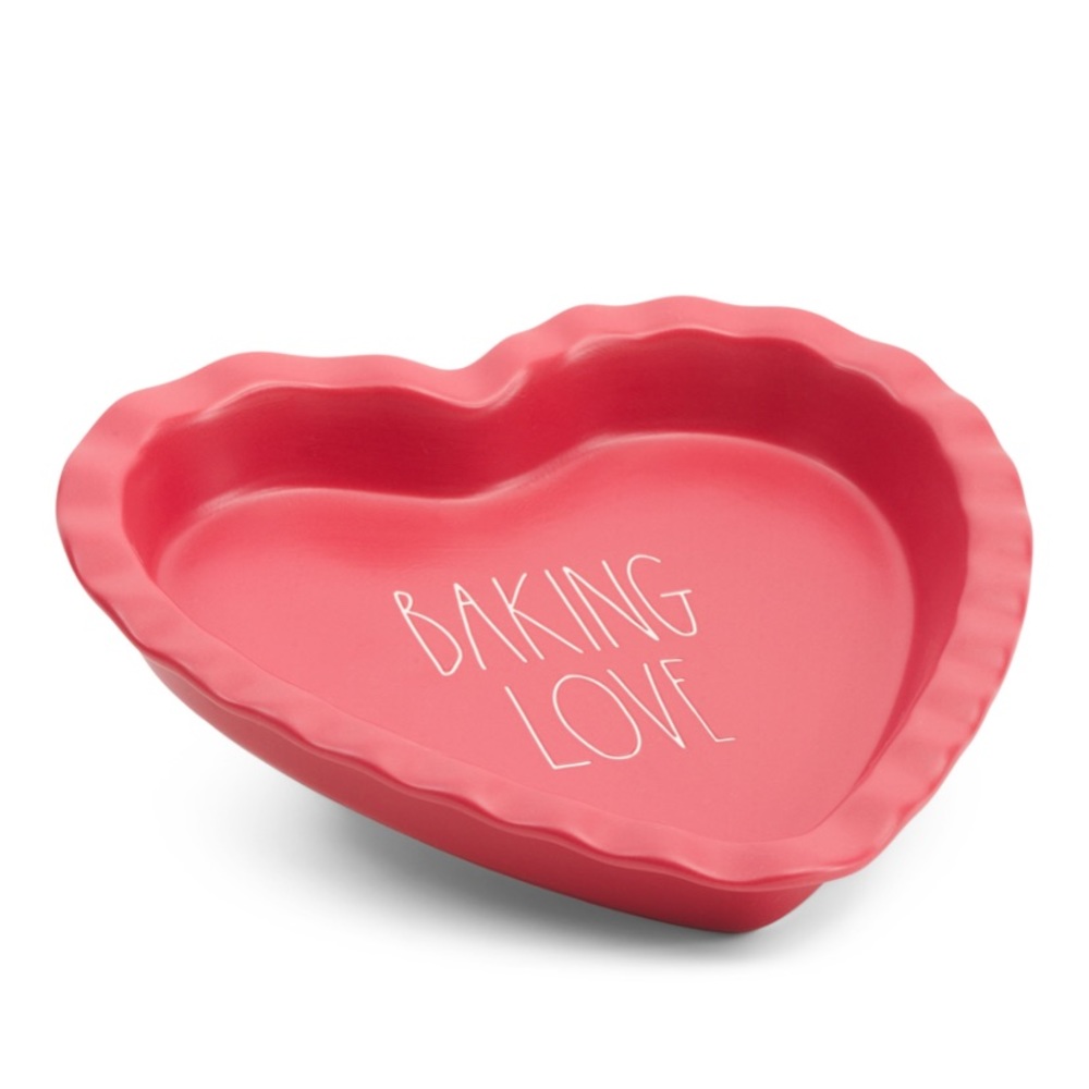 Rae Dunn BAKING LOVE heart shape pie plate